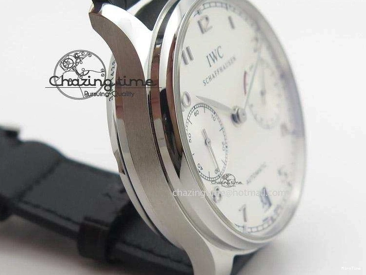 MIROTIME 0405 Bold Portuguese Real PR IW500704 ZF 1:1 Best Edition On Black Leather Strap A 7374